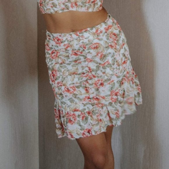 Floral Ruffle Mini Skirt - Picture 4 of 5